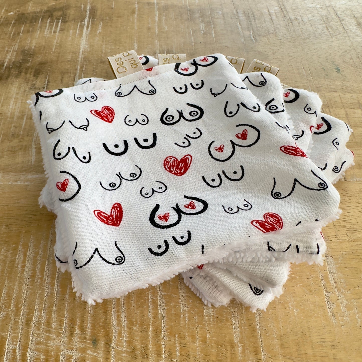 Lingettes lavables (x7) « Octobre Rose »